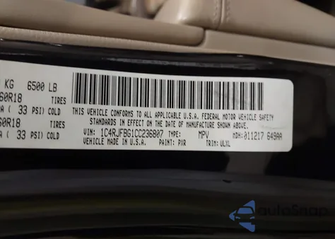 2012 Jeep Grand Cherokee Limited from USA, damaged, VIN 1C4RJFBG1CC236807